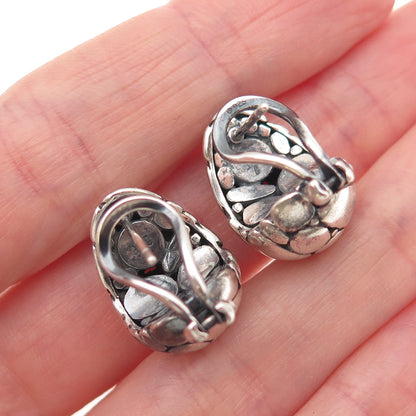 JOHN HARDY 925 Sterling Silver Kali Buddha Belly Omega Back Earrings