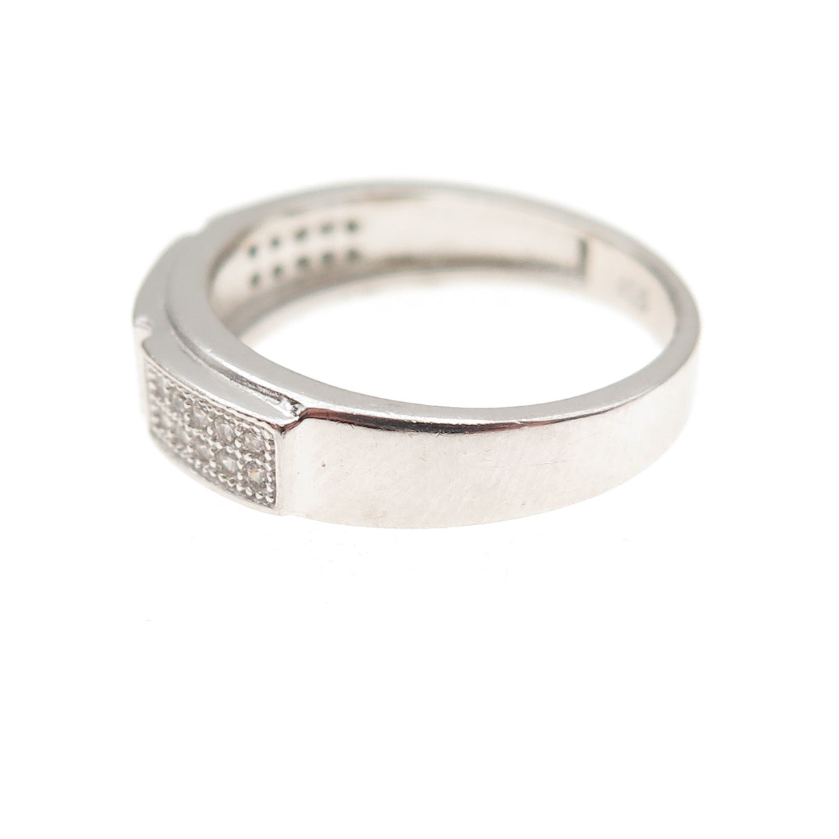 925 Sterling Silver Round-Cut C Z Ring Size 6