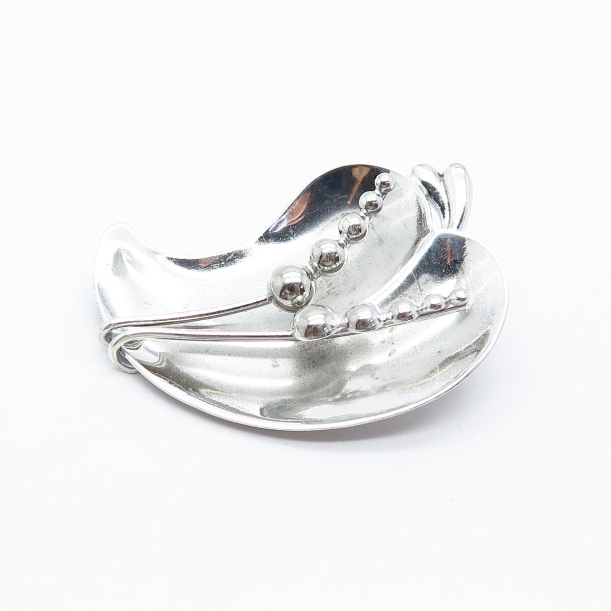 925 Sterling Silver Vintage Carl Art Grape Leaf Pin Brooch