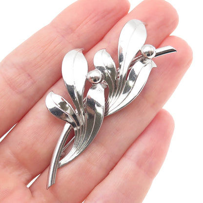 FORSTNER 925 Sterling Silver Vintage Modernist Floral Pin Brooch