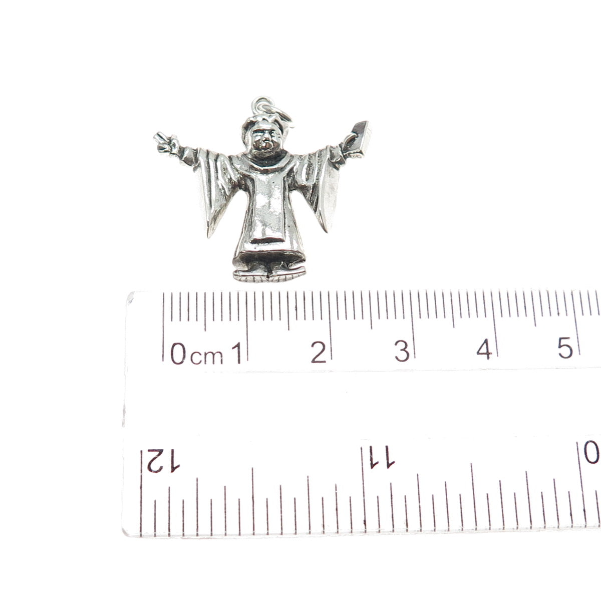 800 Silver Antique Germany Munich Monk Oxidized Charm Pendant