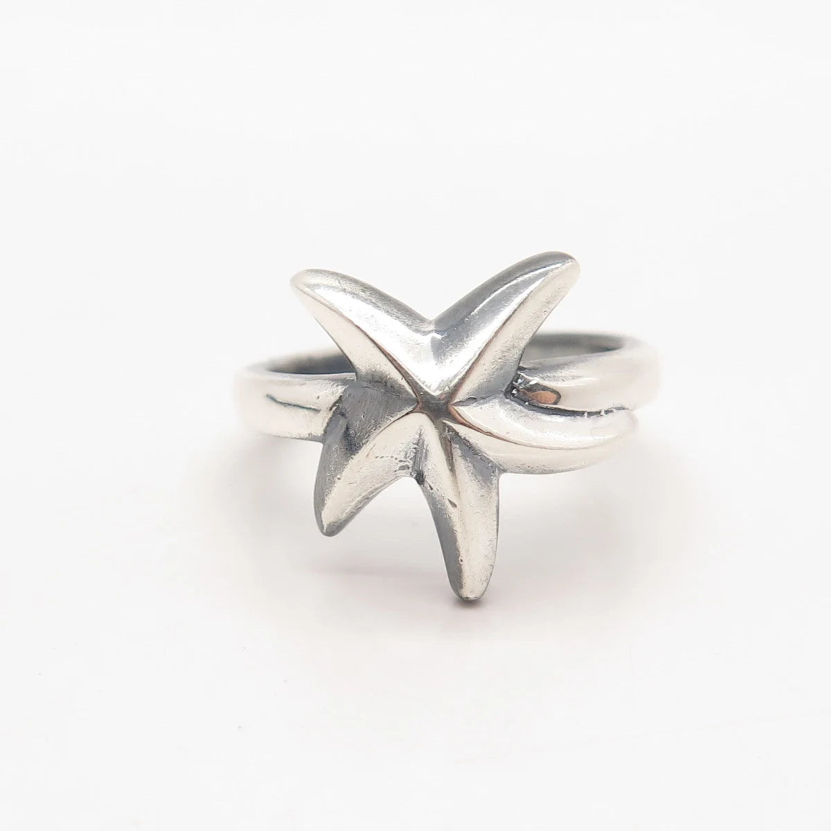 925 Sterling Silver Vintage Starfish Ring Size 6.75