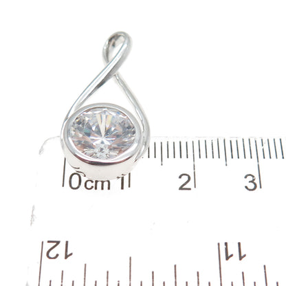 ATI ANNIKA WITT 925 Sterling Silver Round-Cut C Z Infinity Charm Pendant