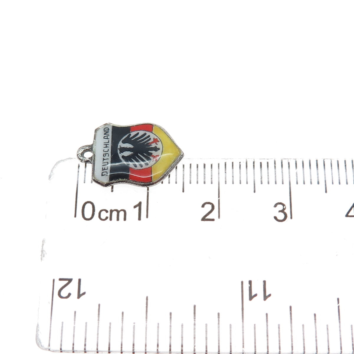 ANTIKO 800 Silver Vintage Enamel Germany Coat of Arms Minimalist Charm Pendant