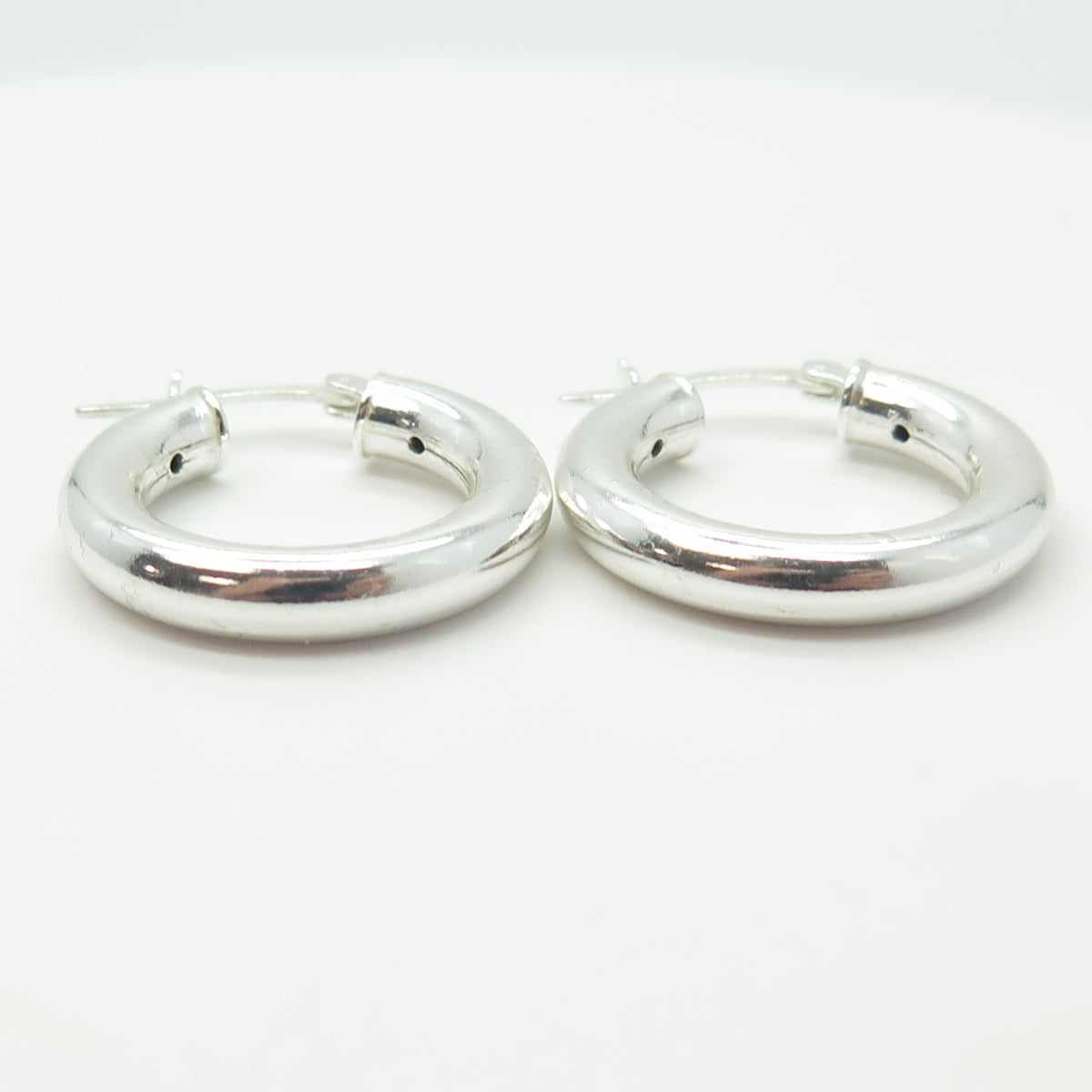 HAN 925 Sterling Silver Classic Hoop Earrings