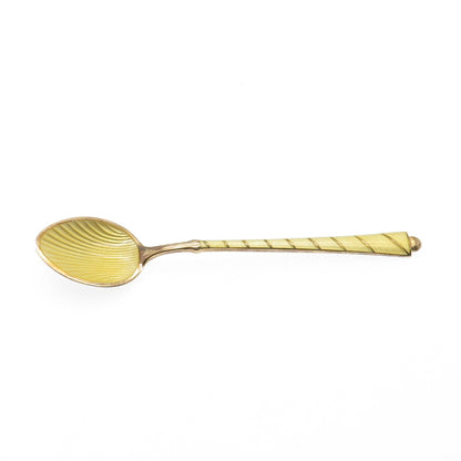 EGON LAURIDSEN 925S Sterling Gold Plated Vintage Denmark Enamel Coffee Spoon