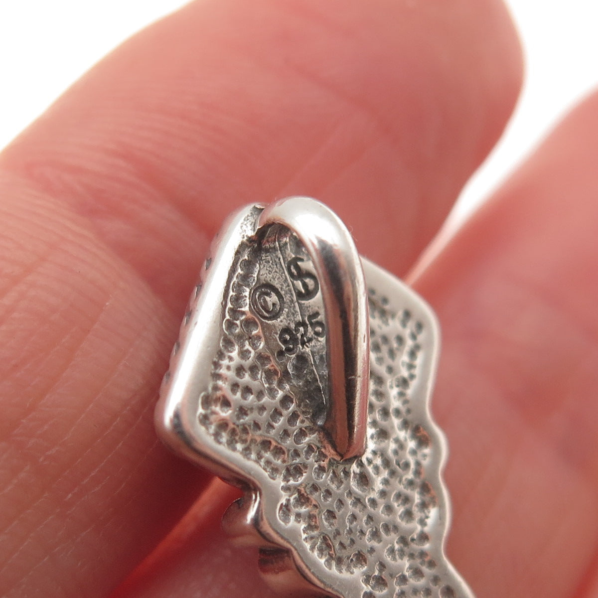 SHUBE 925 Sterling Silver Vintage Real Lapis & Peridot Slide Charm Pendant