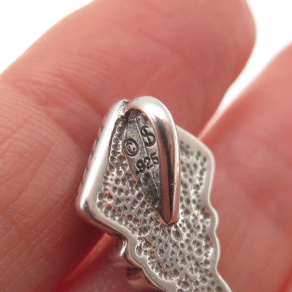 SHUBE 925 Sterling Silver Vintage Real Lapis & Peridot Slide Charm Pendant