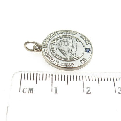 O.C. TANNER 10K Gold Filled Vintage Sapphire Mather Hospital 20 Years Pendant