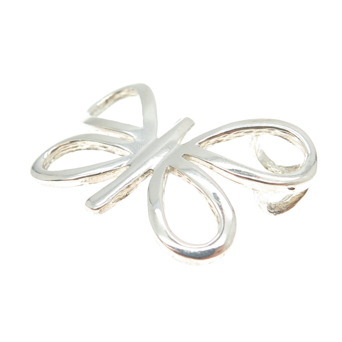 925 Sterling Silver Vintage Butterfly Slide Pendant