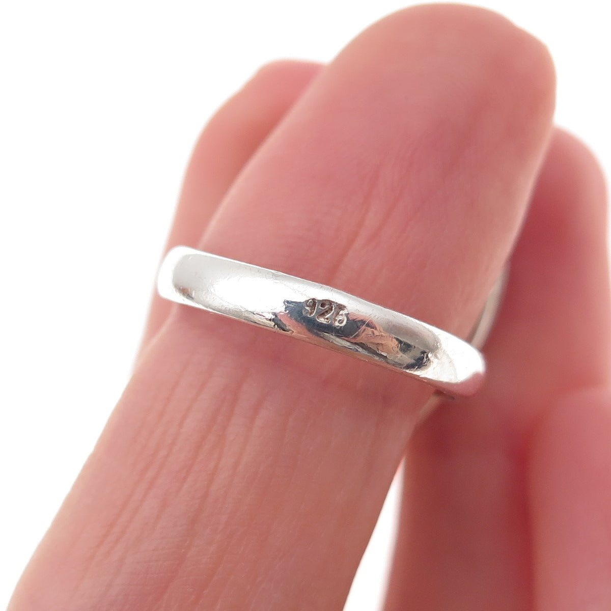 925 Sterling Silver Vintage Real Amber Modernist Calla Lily Ring Size 6.75
