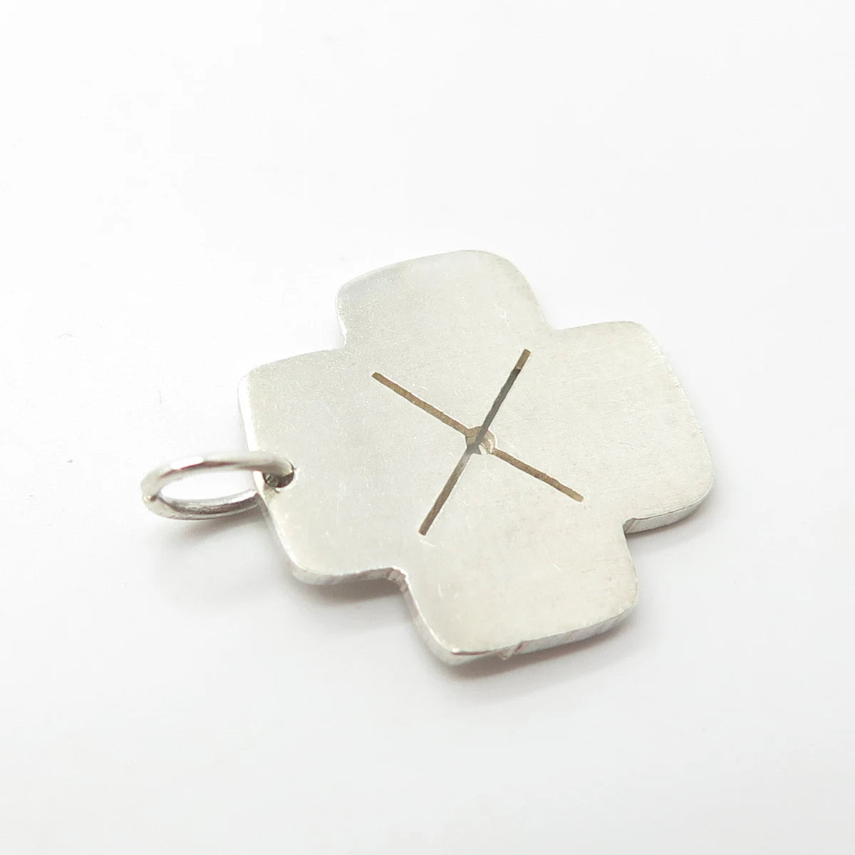 925 Sterling Silver Cutout Cross Charm Pendant