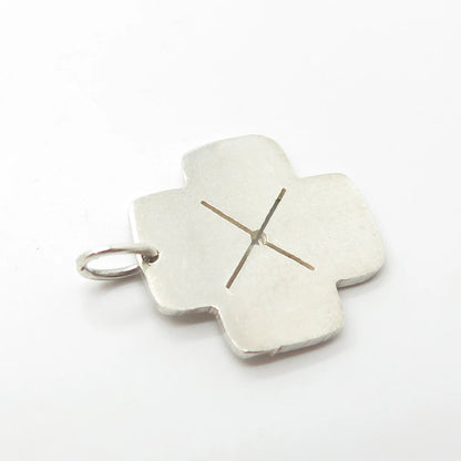 925 Sterling Silver Cutout Cross Charm Pendant
