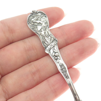 WATSON Sterling Silver Antique Art Deco Illinois States & Cities Coffee Spoon