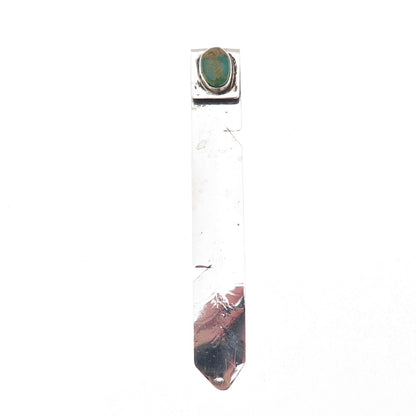 Old Pawn Sterling Silver Vintage Southwestern Turquoise Feather Tribal Bookmark