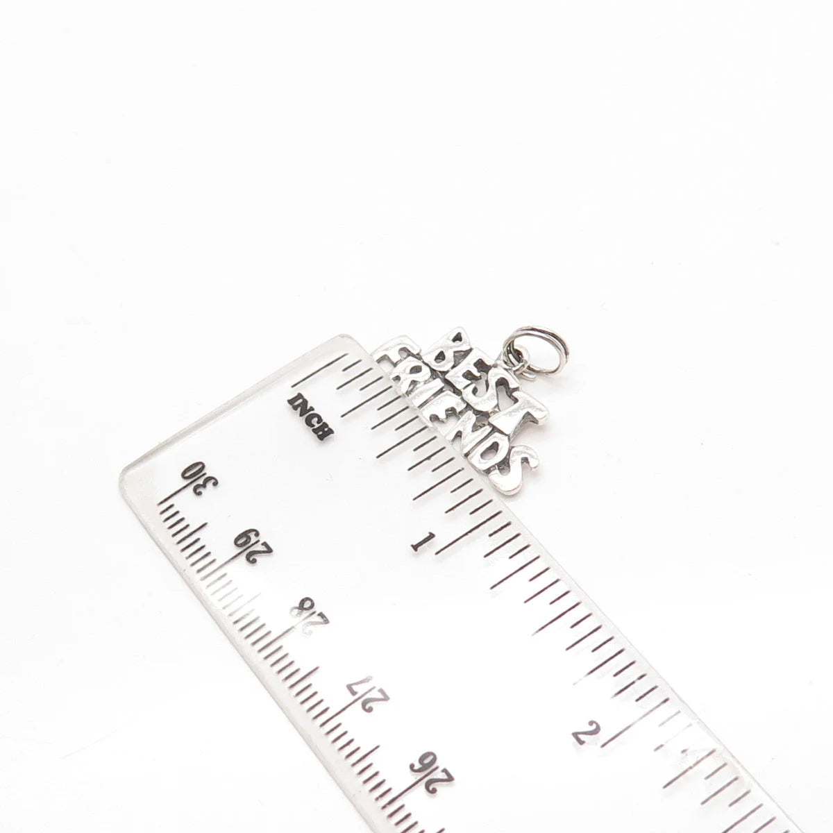 925 Sterling Silver Vintage "Best Friends" Charm Pendant