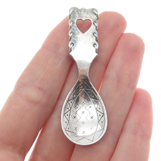 925 Sterling Silver Vintage 1973 LFA Sweden Baby Spoon Pin Brooch