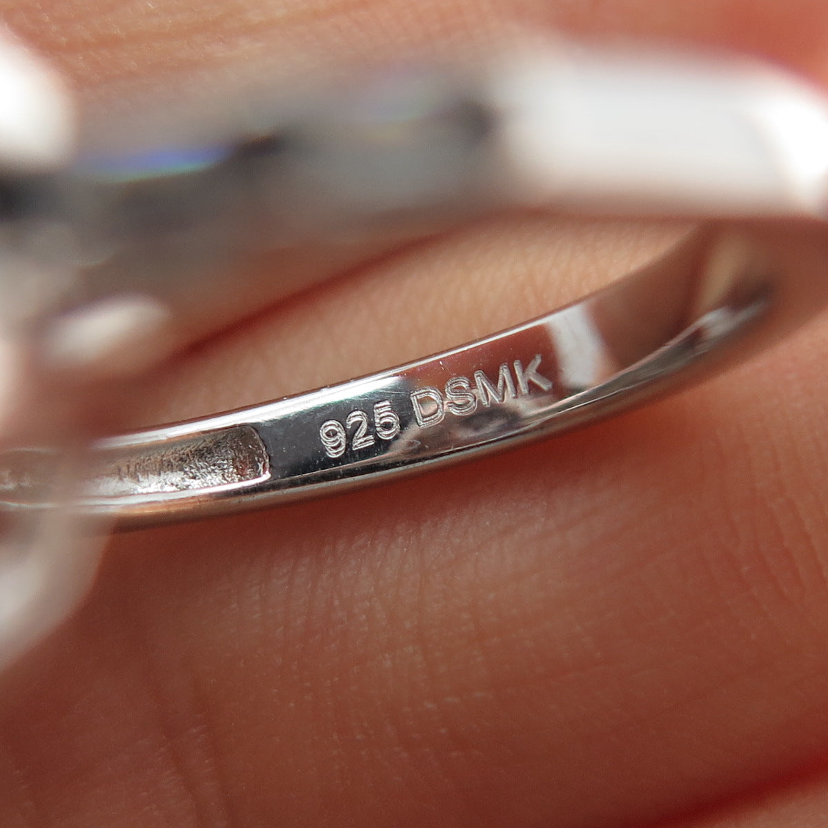 DSMK 925 Sterling Silver Multi-Cut C Z Engagement Ring Size 7.25