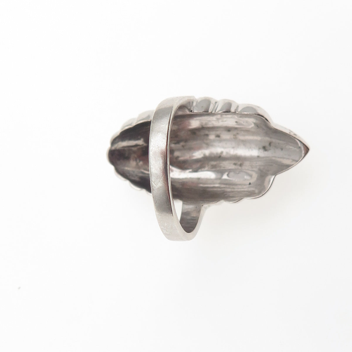 925 Sterling Antique Art Deco Real Marcasite Ring Size 7.25 (missing 3 stones)