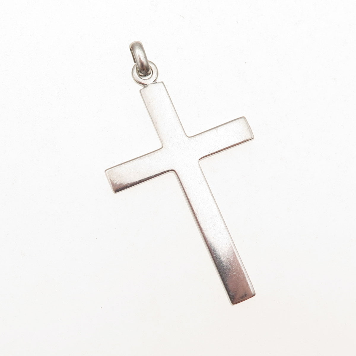 Marathon 925 Sterling Silver Vintage Prayer Cross Oxidized Charm Pendant