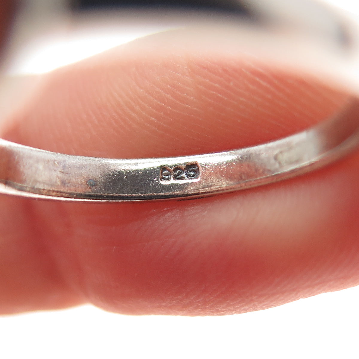 CHAPAL ZENRAY Sterling Silver Vintage Modernist Interlocked Heart Ring Size 8