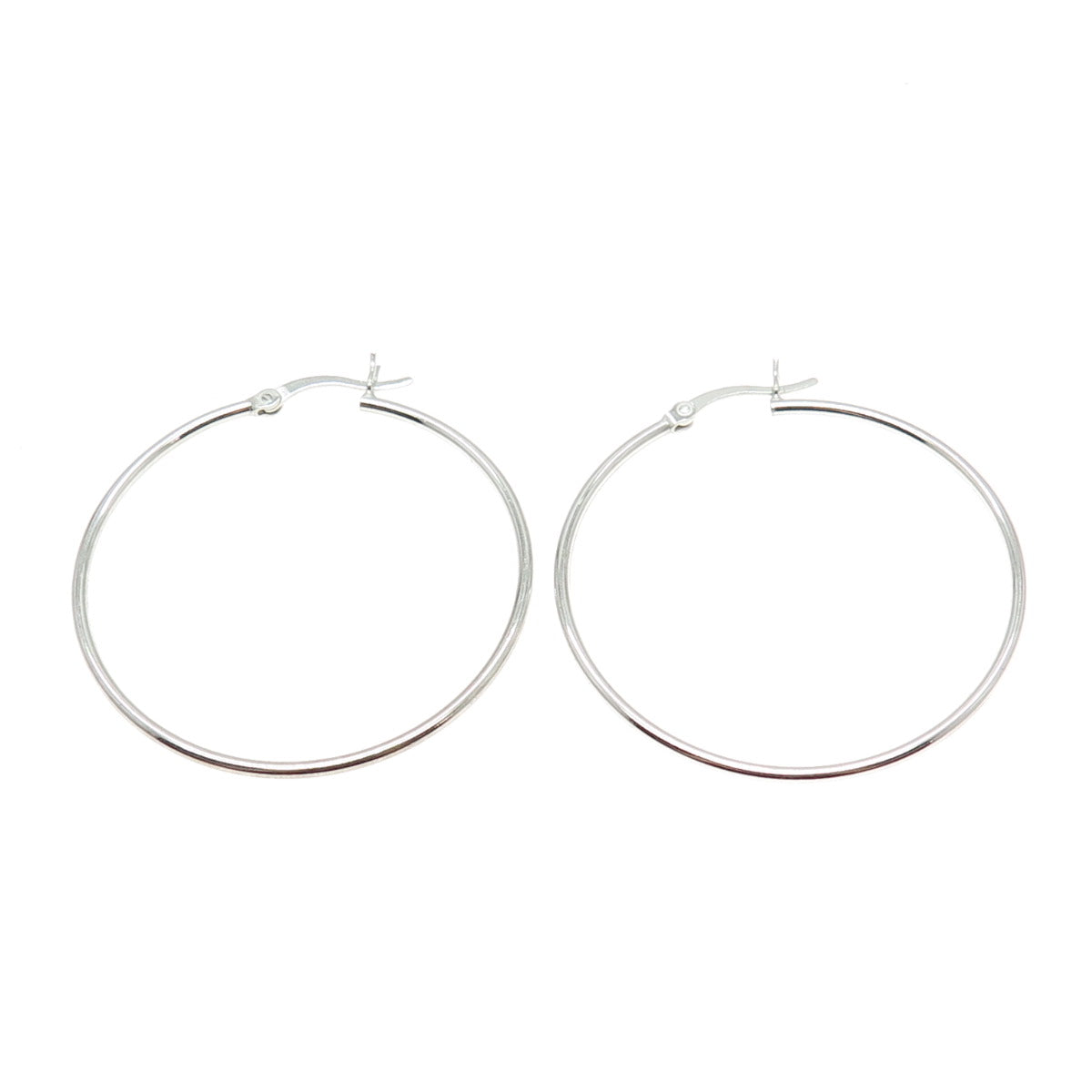 925 Sterling Silver Large Hoop Earrings