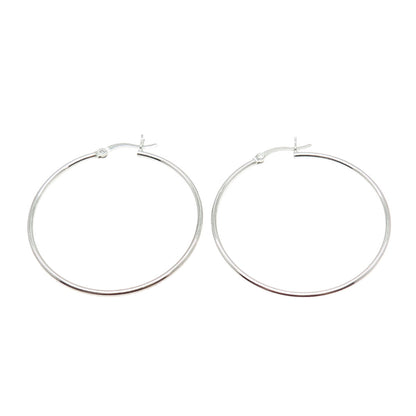 925 Sterling Silver Large Hoop Earrings