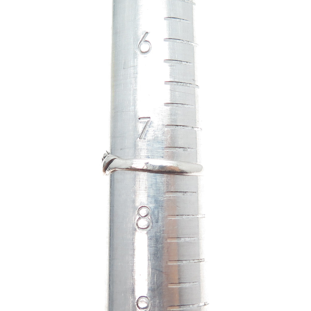 925 Sterling Silver Vintage 1987 Modernist Ribbed Oxidized Ring Size 7.5