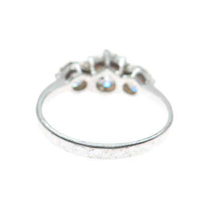 925 Sterling Silver Round-Cut C Z Engagement Ring Size 9.25