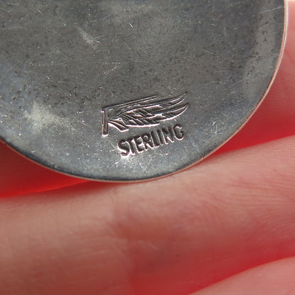 RAY TRACEY & KNIFEWING SEGURA Old Pawn 925 Sterling Silver Disc Tribal Earrings