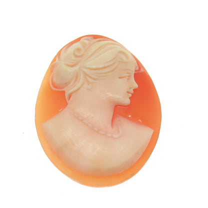 Antique Victorian Real Carved Mother-of-Pearl Lady Cameo