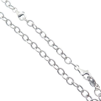 CAROLYN POLLACK 925 Sterling Silver Vintage Twisted Cable Chain Necklace 18-20"