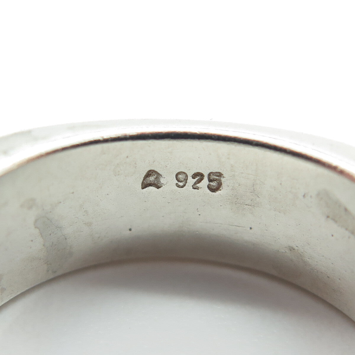 925 Sterling Silver Vintage Modernist Band Ring Size 10