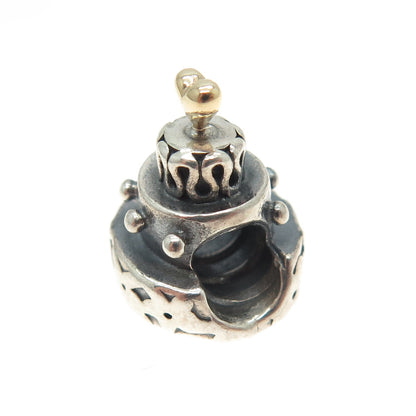 PANDORA 14K Yellow Gold & 925 Sterling Silver Heart Wedding Cake Bead Charm