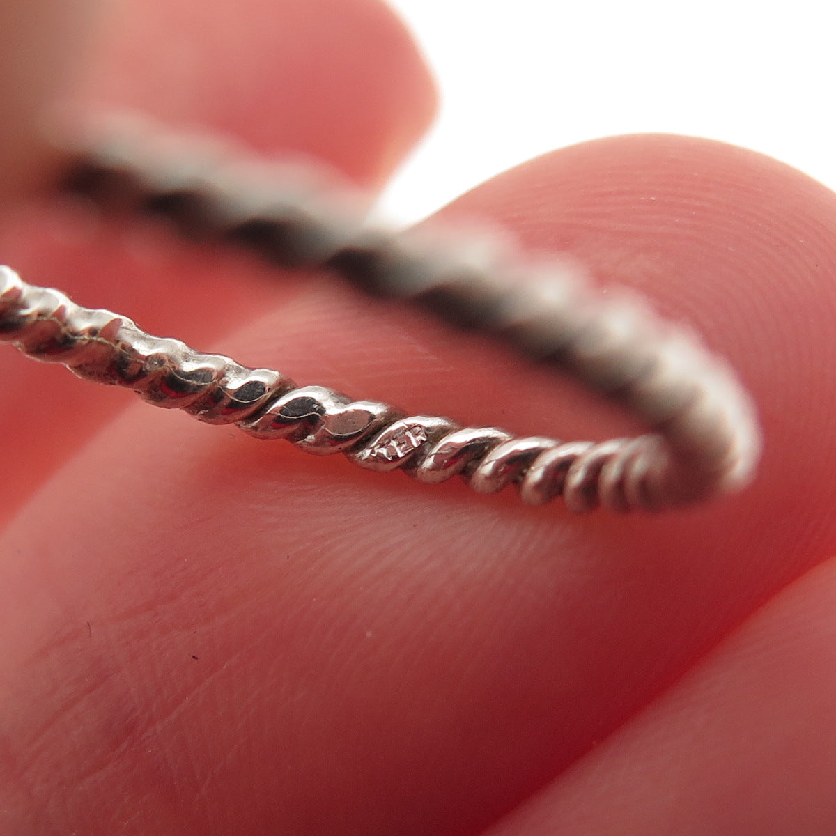 925 Sterling Silver Vintage Twisted Stackable Band Ring Size 5.75