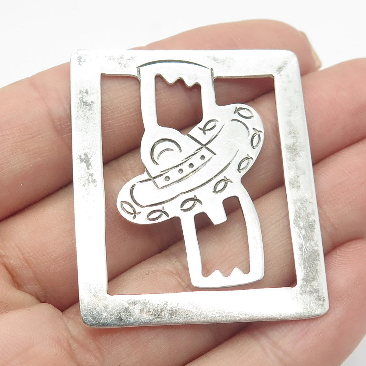 925 Sterling Silver Vintage Sombrero Bookmark