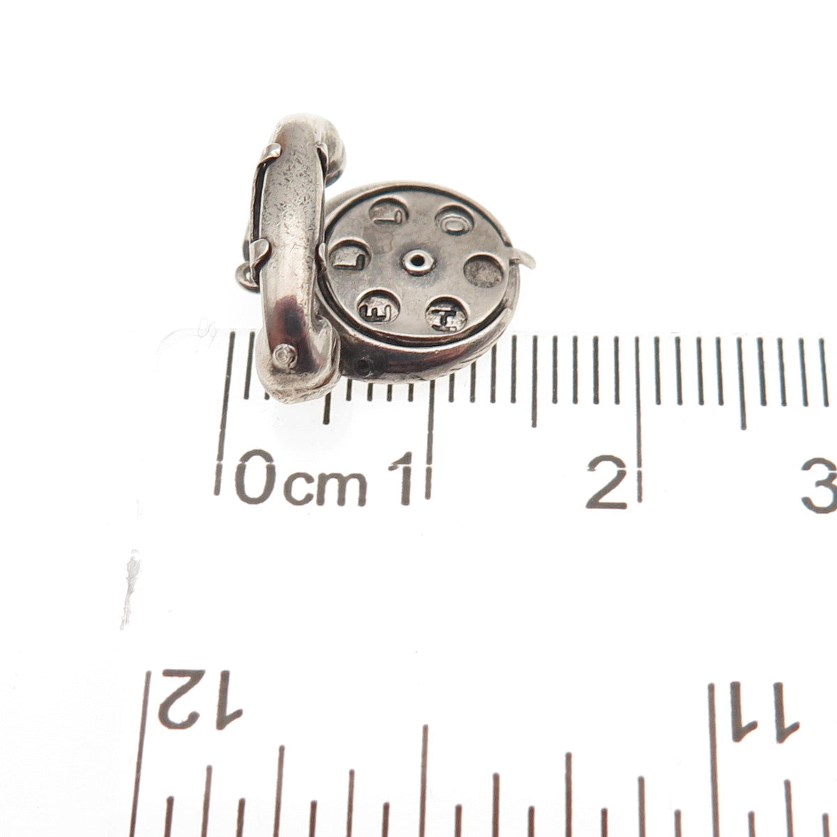 925 Sterling Silver Antique Art Deco Hello Rotary Phone 3D Mini Charm Pendant
