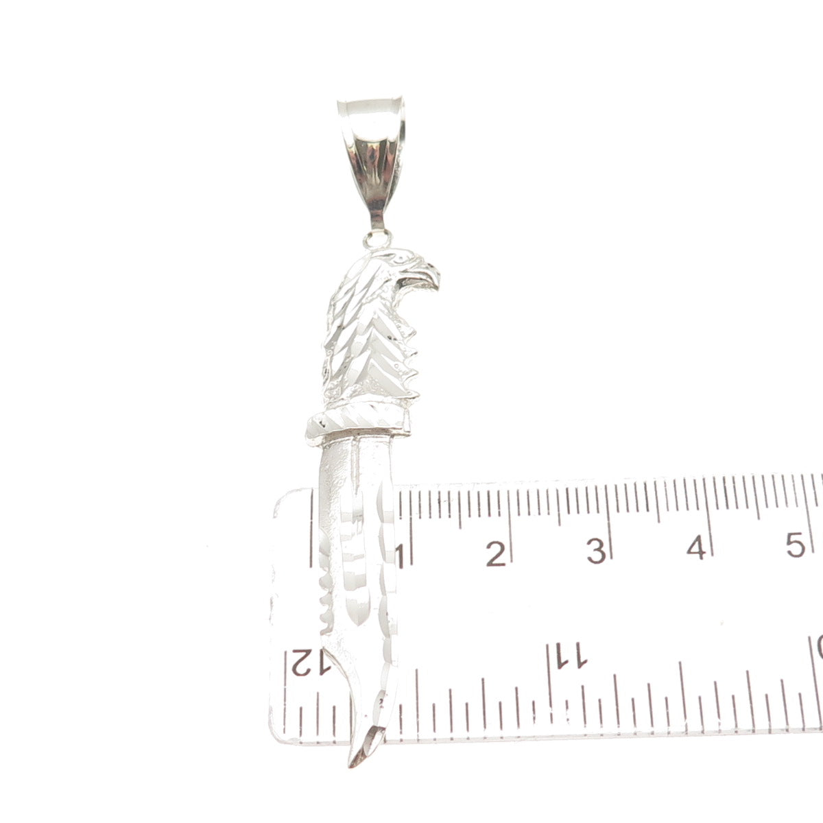 925 Sterling Silver Vintage Dagger Charm Pendant