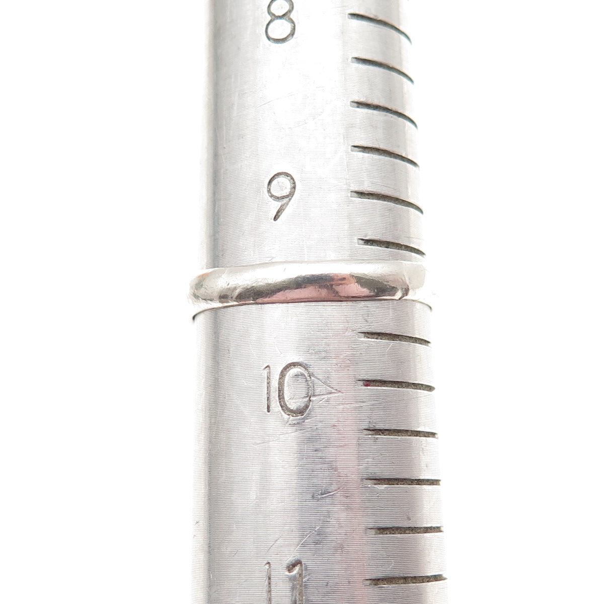 925 Sterling Silver Vintage Modernist Ribbed Dome Oxidized Ring Size 9.5