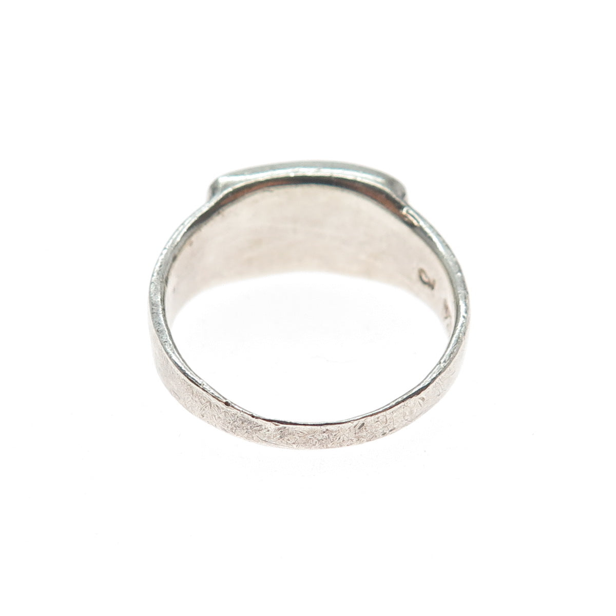 925 Sterling Silver Vintage Lapis Turquoise Abalone Shell & MOP Ring Size 7.75