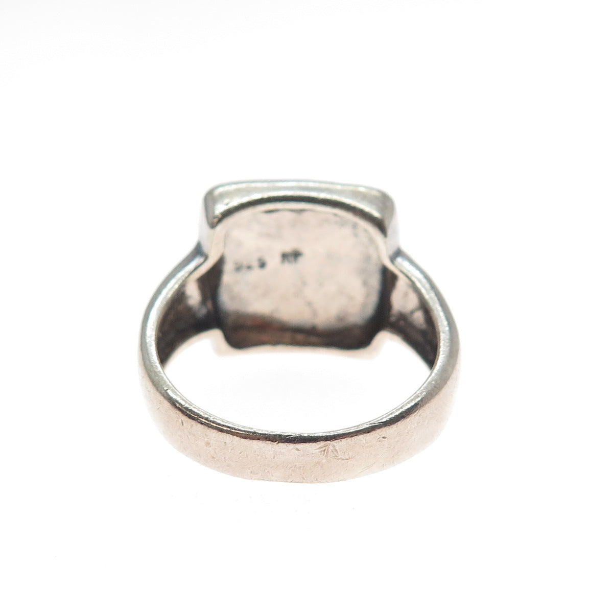 CHAPAL ZENRAY 925 Sterling Silver Vintage Flower Oxidized Ring Size 9.25