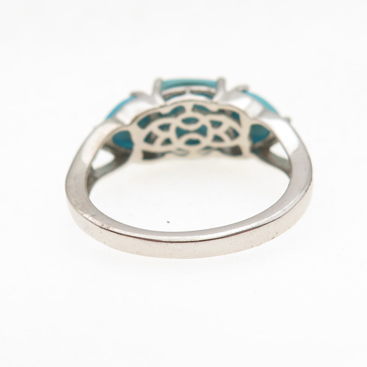 Chuck Clemency 925 Sterling Silver Real Sleeping Beauty Turquoise Ring Size 8