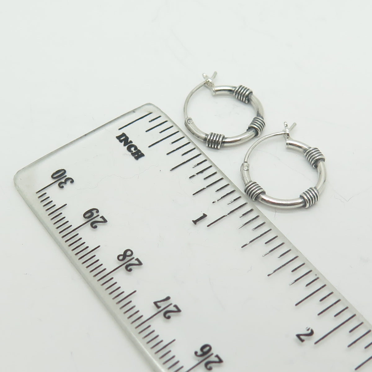 HAN 925 Sterling Silver Roped Hoop Earrings