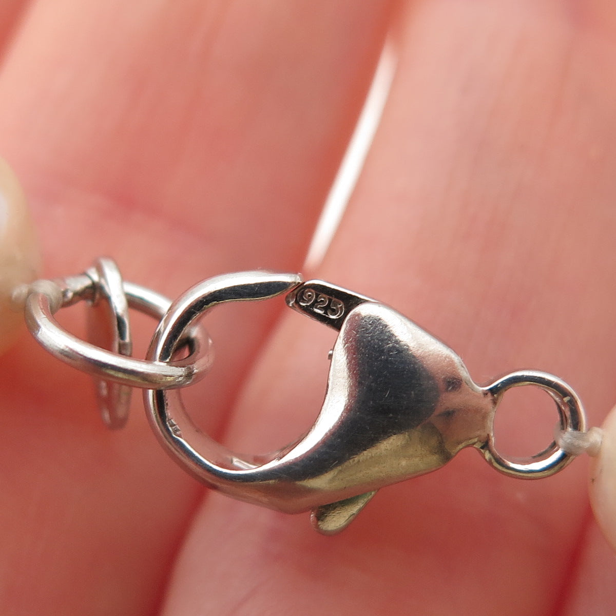 LUCAS LAMETH 925 Sterling Silver Vintage Real Baroque Pearl Beaded Necklace 24"