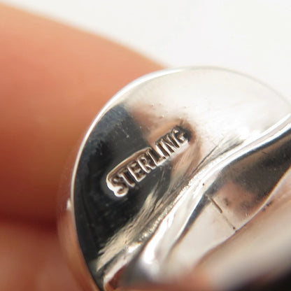 925 Sterling Silver Vintage Real Agate Gemstone Ring Size 4.25