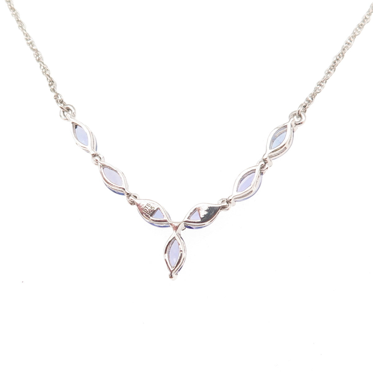 Chuck Clemency 925 Sterling Silver Real Tanzanite Singapore Chain Necklace 18"