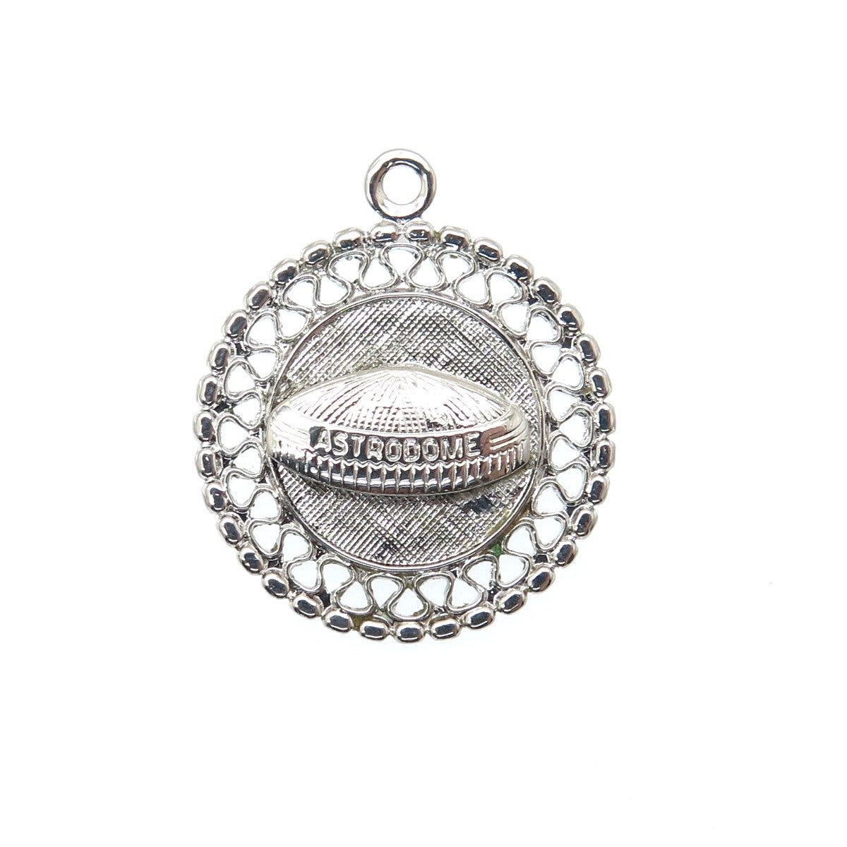 FRENCH & FRANKLIN 925 Sterling Silver Vintage Astrodome Minimalist Charm Pendant