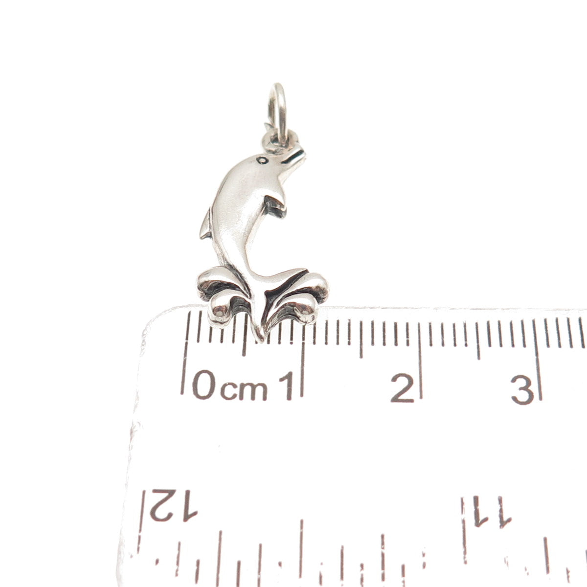 925 Sterling Silver Vintage Dolphin Mini Charm Pendant