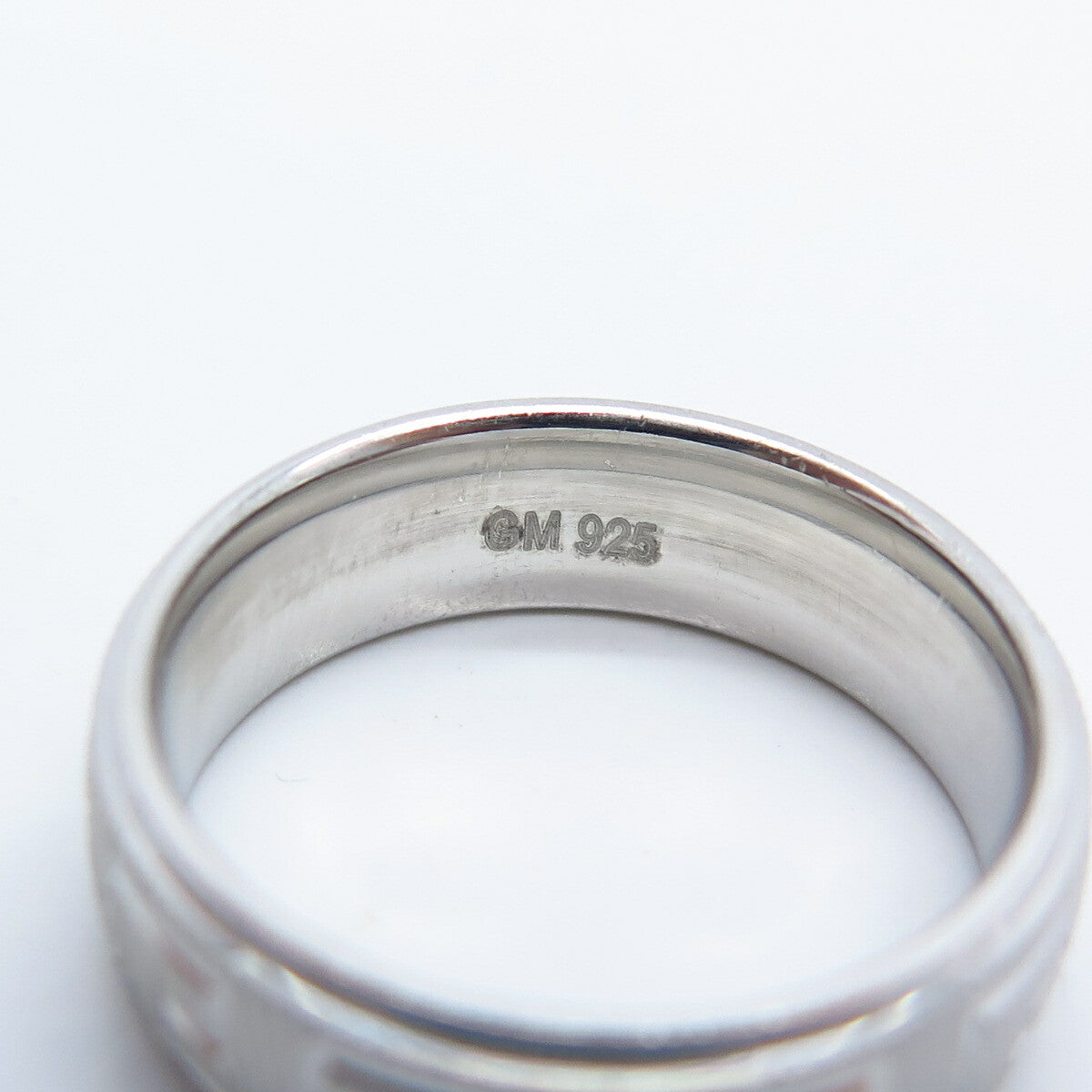925 Sterling Silver Greek Maze Band Ring Size 5.75