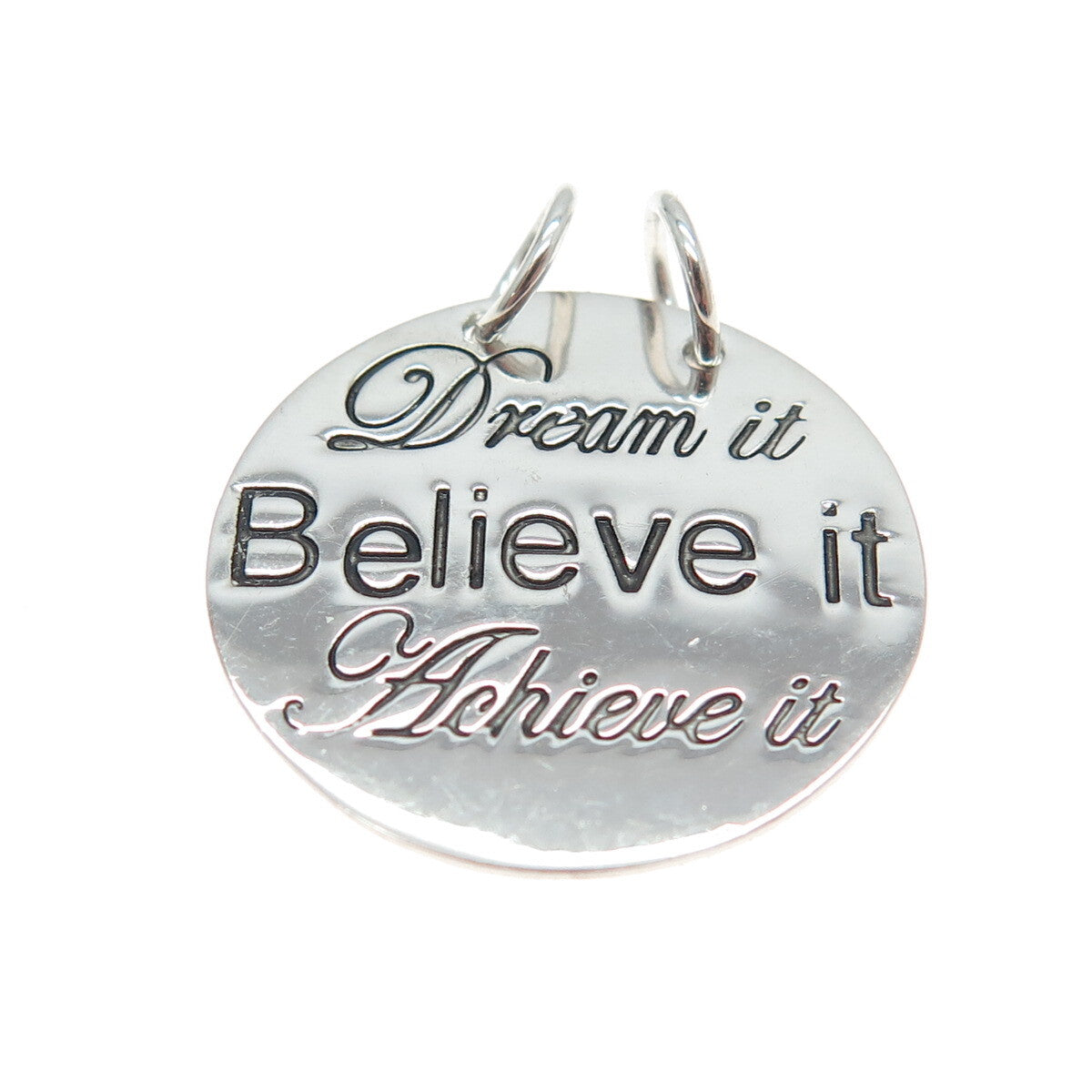 HAN 925 Sterling Silver "Dream It Believe It Achieve It" Pendant